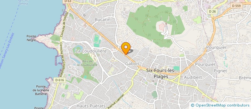 localisation de l'entreprise SARL GARAGE AZUREEN à SIX-FOURS-LES-PLAGES