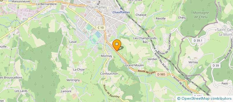 localisation de l'entreprise SARL GARAGE BRIDAY à CHAUFFAILLES