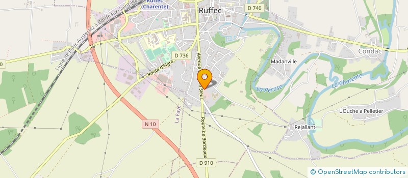 localisation de l'entreprise SARL GARAGE BUISSON à RUFFEC