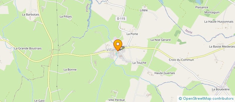 localisation de l'entreprise SARL GARAGE CAILLERE  VILLAMEE