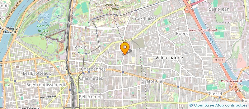 localisation de l'entreprise SARL GARAGE CLAUDY à VILLEURBANNE