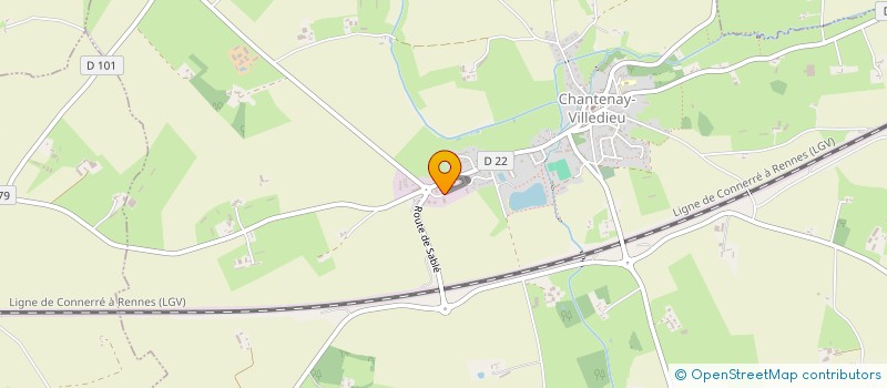 localisation de l'entreprise SARL GARAGE COURDOISY  CHANTENAY-VILLEDIEU