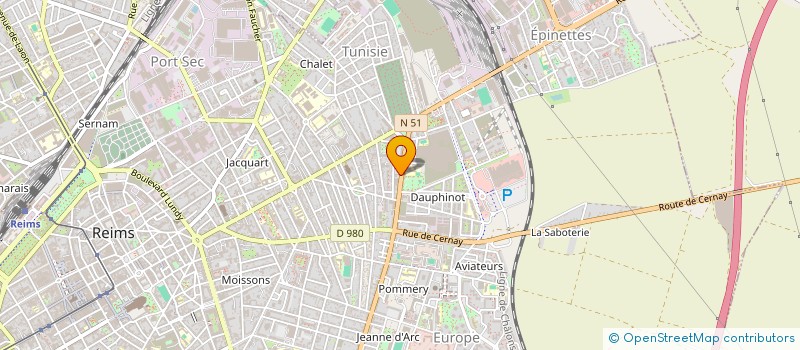 localisation de l'entreprise SARL GARAGE DAUPHINOT à REIMS