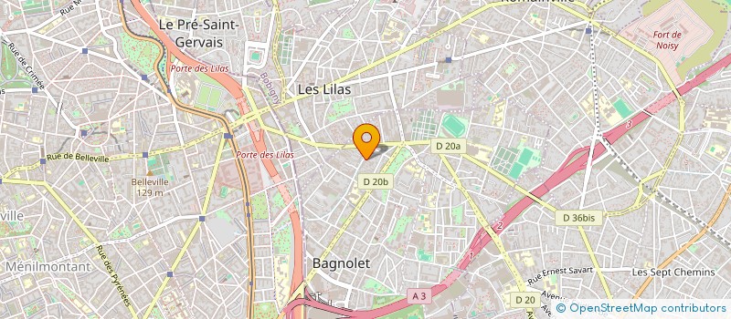 localisation de l'entreprise SARL GARAGE DE BAGNOLET à BAGNOLET