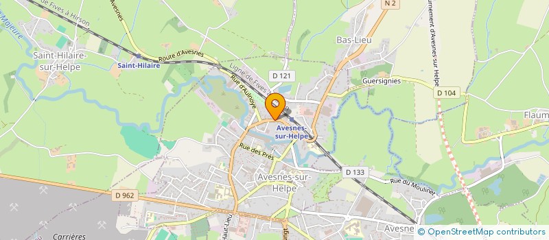 localisation de l'entreprise SARL GARAGE DE L'AVESNOIS  AVESNES-SUR-HELPE