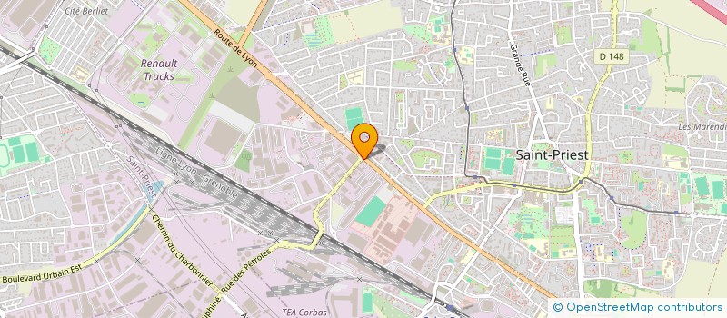localisation de l'entreprise SARL GARAGE DE L'INDUSTRIE  SAINT-PRIEST