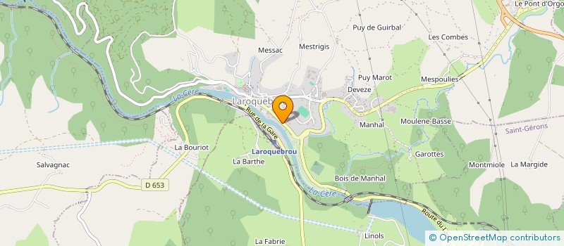 localisation de l'entreprise SARL GARAGE DE LA ROQUEBROU à LAROQUEBROU