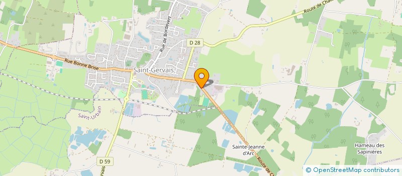localisation de l'entreprise SARL GARAGE DES ROSIERES  SAINT-GERVAIS