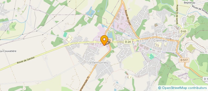 localisation de l'entreprise SARL GARAGE DUNAND - RLD 4 X 4  VILLEMOIRIEU