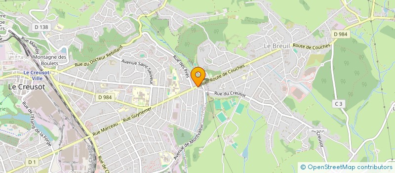 localisation de l'entreprise SARL GARAGE ECHALLIER  LE CREUSOT