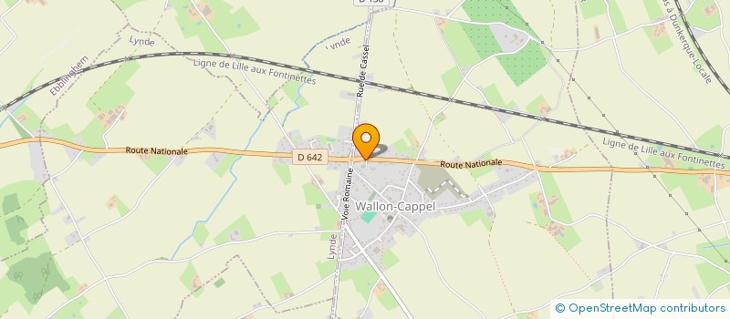 localisation de l'entreprise SARL GARAGE EVERAERE  WALLON-CAPPEL