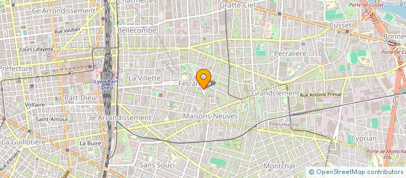 localisation de l'entreprise SARL GARAGE H B M à VILLEURBANNE