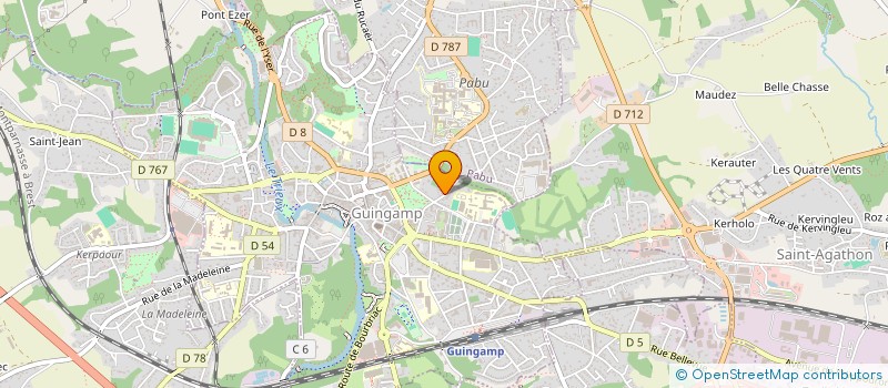 localisation de l'entreprise SARL GARAGE HUBY  GUINGAMP