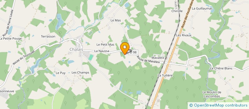 localisation de l'entreprise SARL GARAGE LALIZOU à CHALAIS