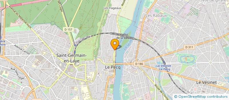 localisation de l'entreprise SARL GARAGE LEVERRIER PERE ET FILS à LE PECQ