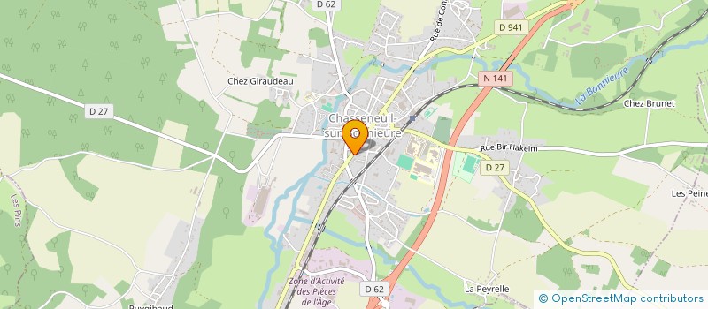 localisation de l'entreprise SARL GARAGE LIVERTOUX à CHASSENEUIL-SUR-BONNIEURE