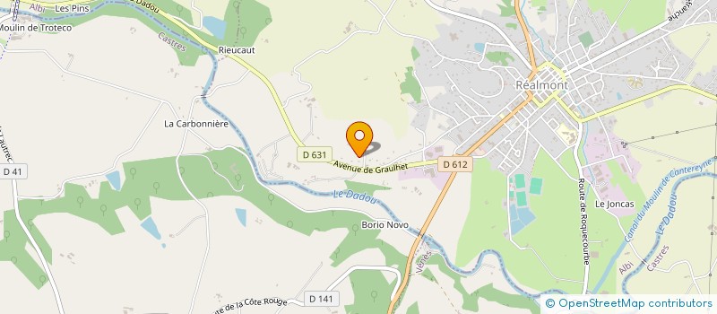 localisation de l'entreprise SARL GARAGE LOPES ET FILS  REALMONT