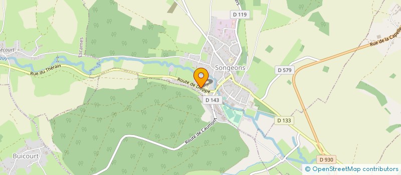 localisation de l'entreprise SARL GARAGE LUC HAMONIER  SONGEONS