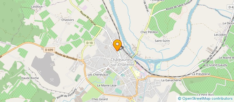 localisation de l'entreprise SARL GARAGE MCP à CHATEAUNEUF-SUR-CHARENTE