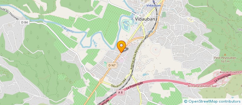 localisation de l'entreprise SARL GARAGE METAYER  VIDAUBAN