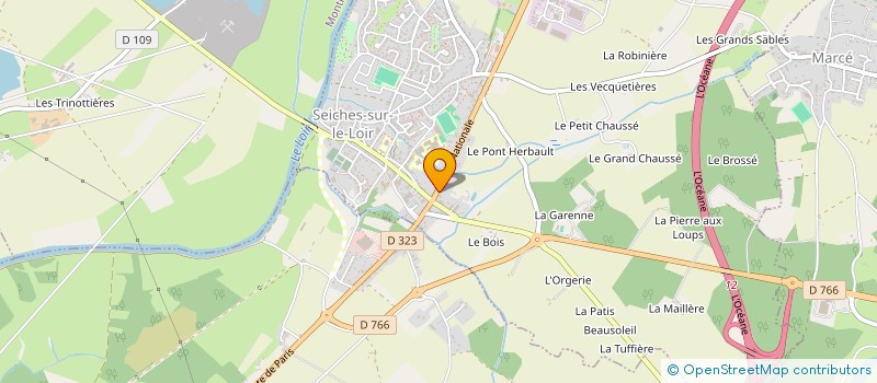 localisation de l'entreprise SARL GARAGE MODERNE à SEICHES-SUR-LE-LOIR
