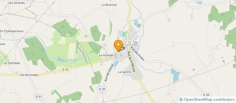 localisation de l'entreprise SARL GARAGE PATRAUD à ORSENNES