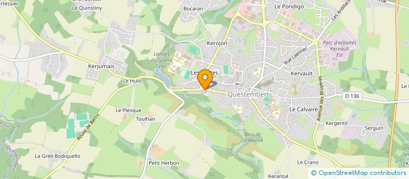 localisation de l'entreprise SARL GARAGE ROBERT LE RAY  QUESTEMBERT