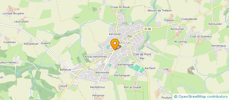 localisation de l'entreprise SARL GARAGE SALLIOU LOUIS  MILIZAC-GUIPRONVEL