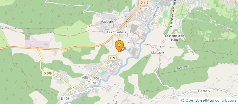 localisation de l'entreprise SARL GARAGE SGOBBO à VILLENEUVE-D'OLMES