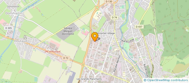 localisation de l'entreprise SARL GARAGE TOUBIN à PONTARLIER