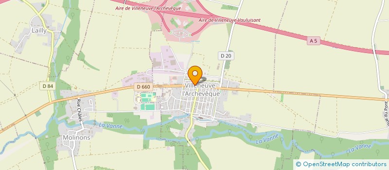 localisation de l'entreprise SARL GARAGE TOURNELLE'S  VILLENEUVE-L'ARCHEVEQUE