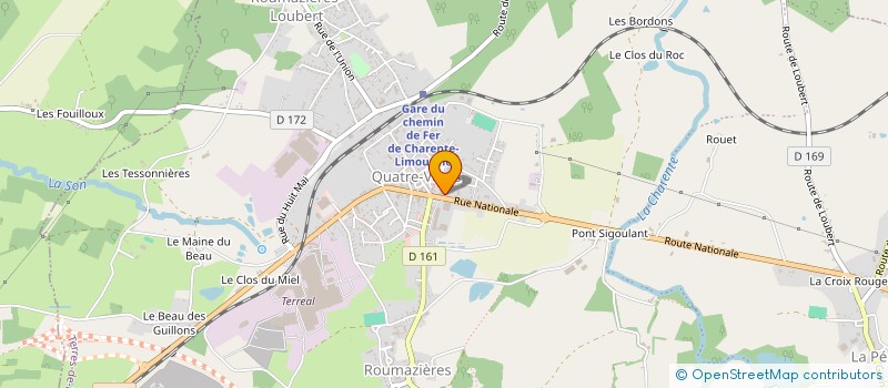 localisation de l'entreprise SARL GARAGE VOISIN à TERRES-DE-HAUTE-CHARENTE