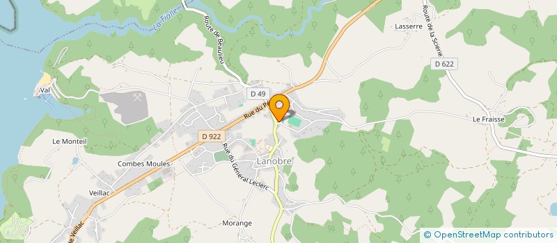 localisation de l'entreprise SARL GARDETTE à LANOBRE