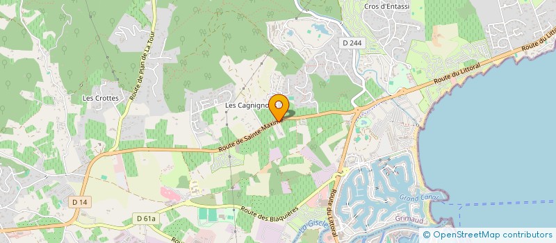 localisation de l'entreprise SARL GARDIENNAGE GRIMAUDOIS à GRIMAUD