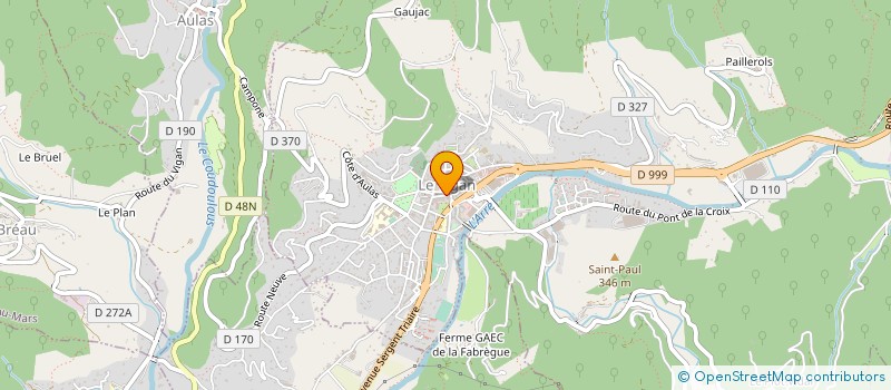 localisation de l'entreprise SARL GAUJOUX ET COMPAGNIE à LE VIGAN