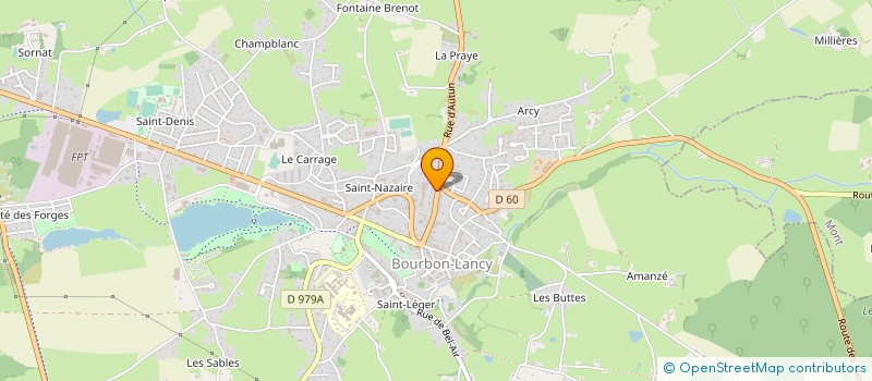 localisation de l'entreprise SARL GAUTHIER à BOURBON-LANCY