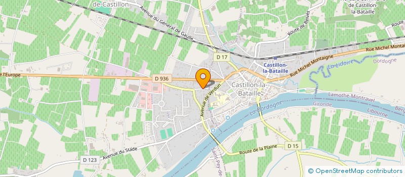 localisation de l'entreprise SARL GAUTHIER CYCLES ET JARDINS  SAINT-MAGNE-DE-CASTILLON