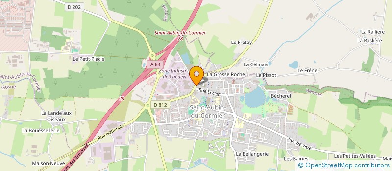 localisation de l'entreprise SARL GAUTIER ANDRE FRUITS ET LEGUMES à SAINT-AUBIN-DU-CORMIER