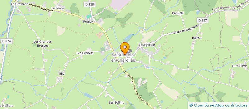 localisation de l'entreprise SARL GAVANT-CRISTALL à SAINT-AUBIN-EN-CHAROLLAIS
