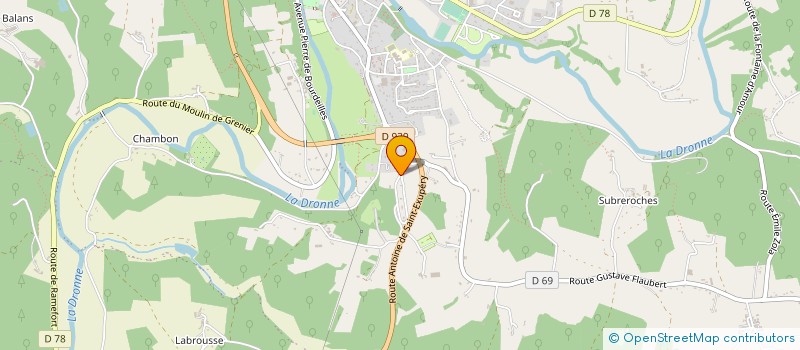 localisation de l'entreprise SARL GAZAILLE à BRANTOME EN PERIGORD
