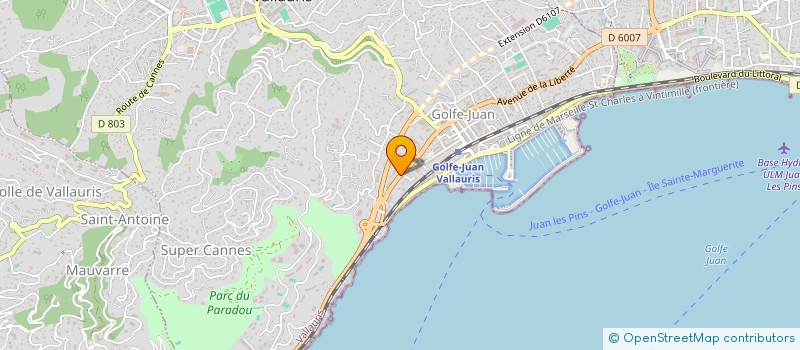 localisation de l'entreprise SARL GB CHANTIER NAVAL POUR LA PLAISANCE à VALLAURIS