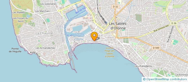 localisation de l'entreprise SARL GEL  LES SABLES D'OLONNE