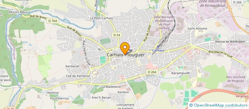 localisation de l'entreprise SARL GENERAL BATIMENT BATI BRETON à CARHAIX PLOUGUER