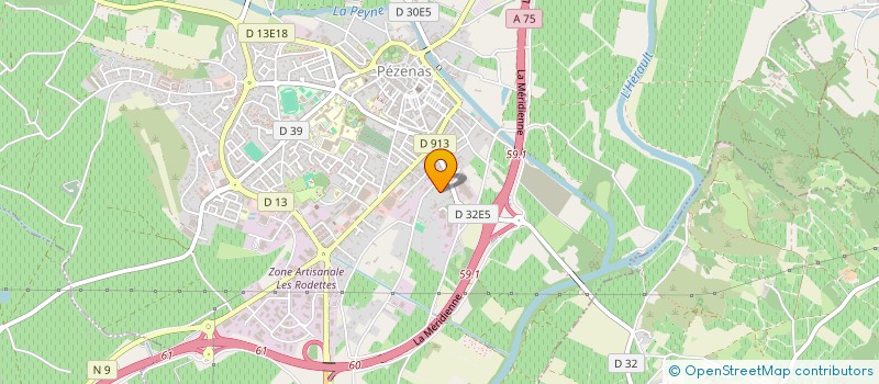 localisation de l'entreprise SARL GENERAL INDUSTRIE à PEZENAS