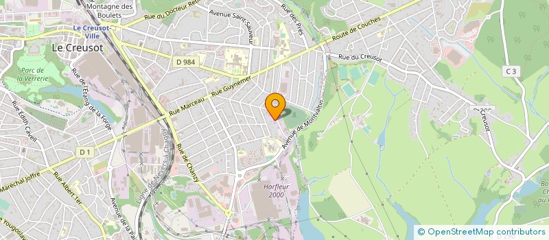 localisation de l'entreprise SARL GENERALE DE COUVERTURES ET TOITURES à LE CREUSOT