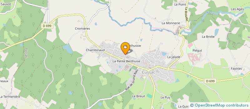 localisation de l'entreprise SARL GERAUDIE LAVIALLE à CUSSAC