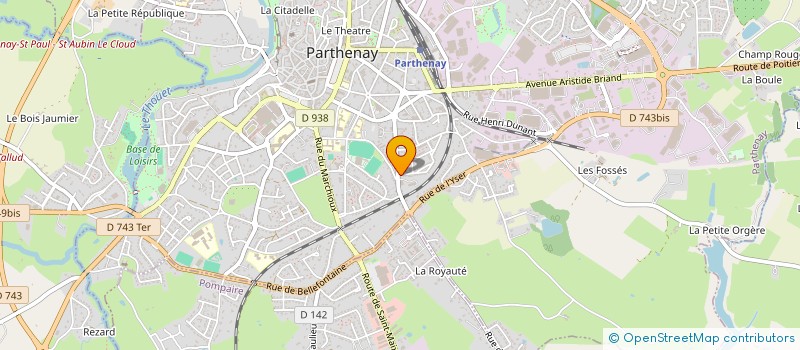 localisation de l'entreprise SARL GERBAUD JEAN MICHEL  PARTHENAY