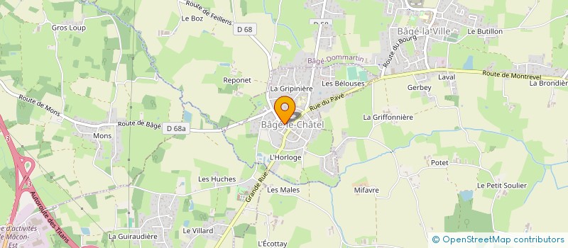 localisation de l'entreprise SARL GIBAUD-TOUTIMMO  BAGE-LE-CHATEL