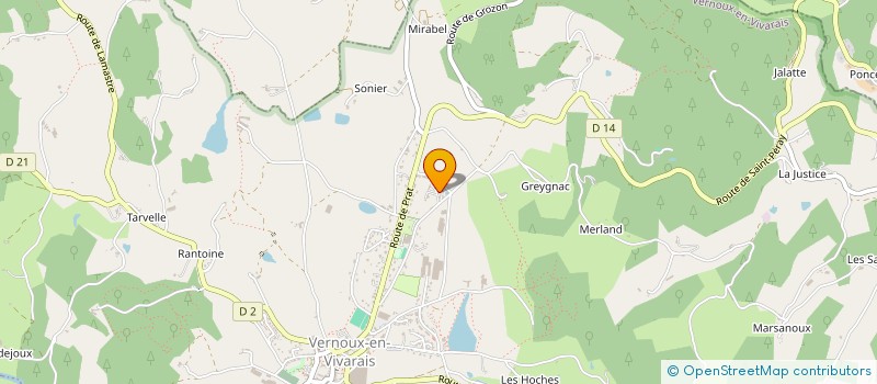 localisation de l'entreprise SARL GIFFON ET FILS  VERNOUX-EN-VIVARAIS