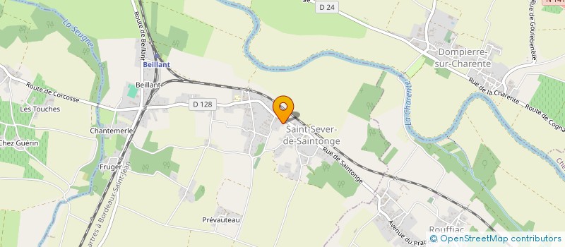 localisation de l'entreprise SARL GILLES CASALLES BATIMENT  SAINT-SEVER-DE-SAINTONGE